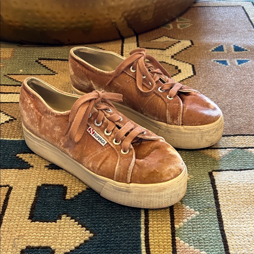 Superga Women's Casual Velvet Sneakers